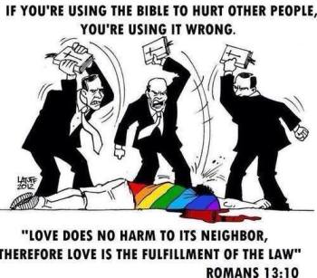 Using the bible in an evil way image
